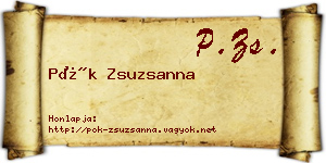 Pók Zsuzsanna névjegykártya
